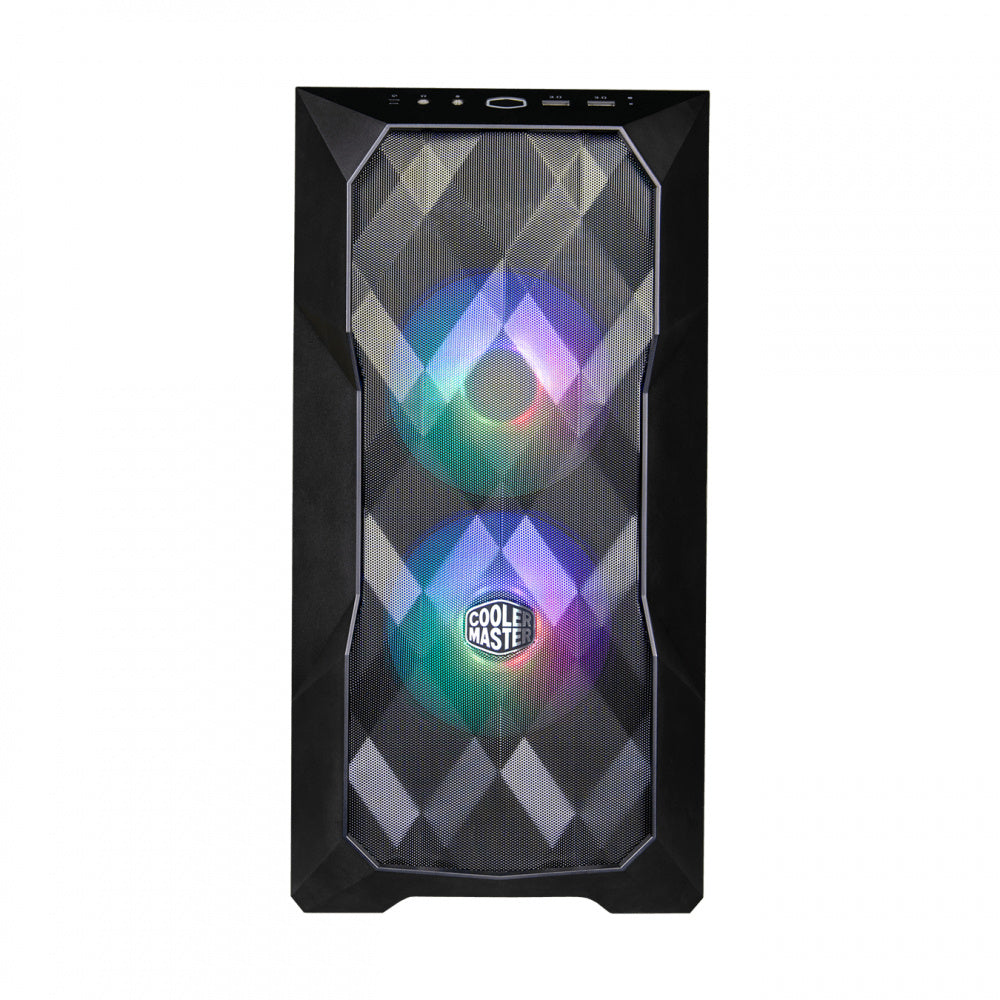 GABINETE COOLER MASTER MASTERBOX TD300 MESH CON VENTANA ARGB, MINI TOWER, MINI-ITX/MICRO-ATX, USB 3.0, SIN FUENTE, 2 VENTILADORES ARGB INSTALADOS, NEGRO GABINETE COOLER MASTER MASTERBOX TD300 MESH CON VENTANA ARGB, MINI TOWER, MINI-ITX/MICRO-ATX, USB 3.0, SIN FUENTE, 2 VENTILADORES ARGB INSTALADOS, NEGRO
